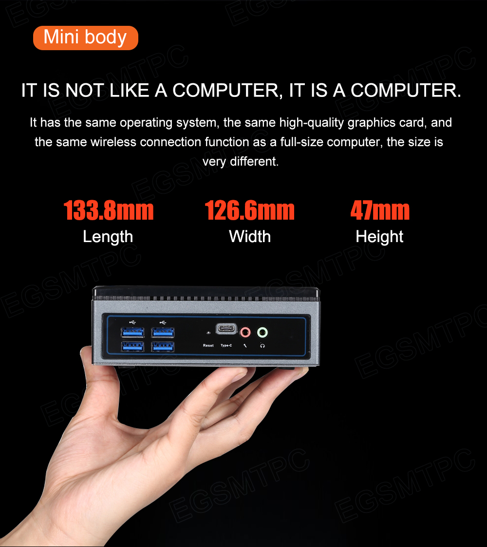 A3-8500B EGSMTPC Desktop Computer with AMD A6 Pro 8500B Core