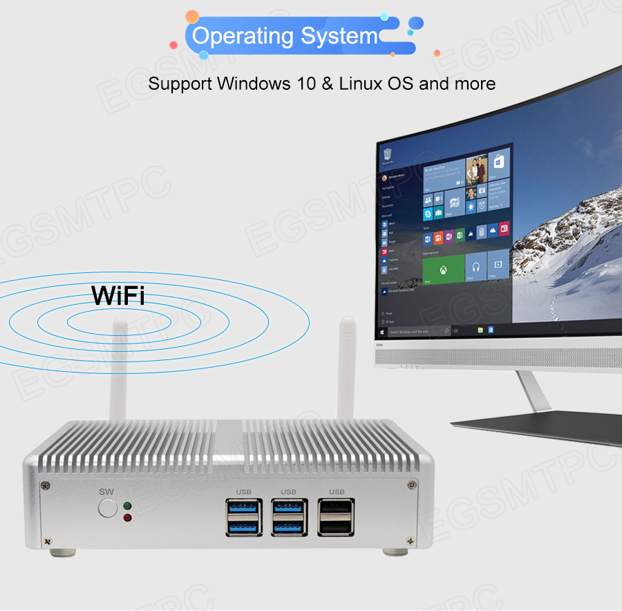 EGSMTPC Fanless Mini PC M3,  Small Computer with Intel Core i5-7267U(图15)