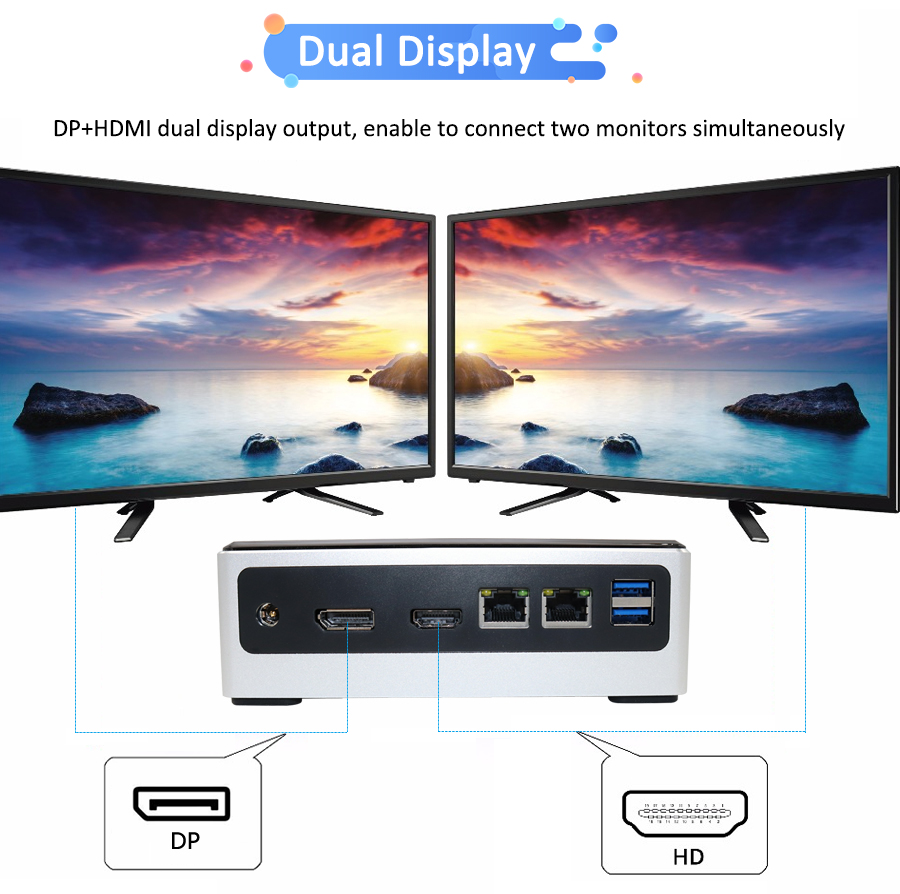 Intel Mini PC, Egsmtpc Small Fan Computer V310 with 10TH GEN i7-10710(图10)
