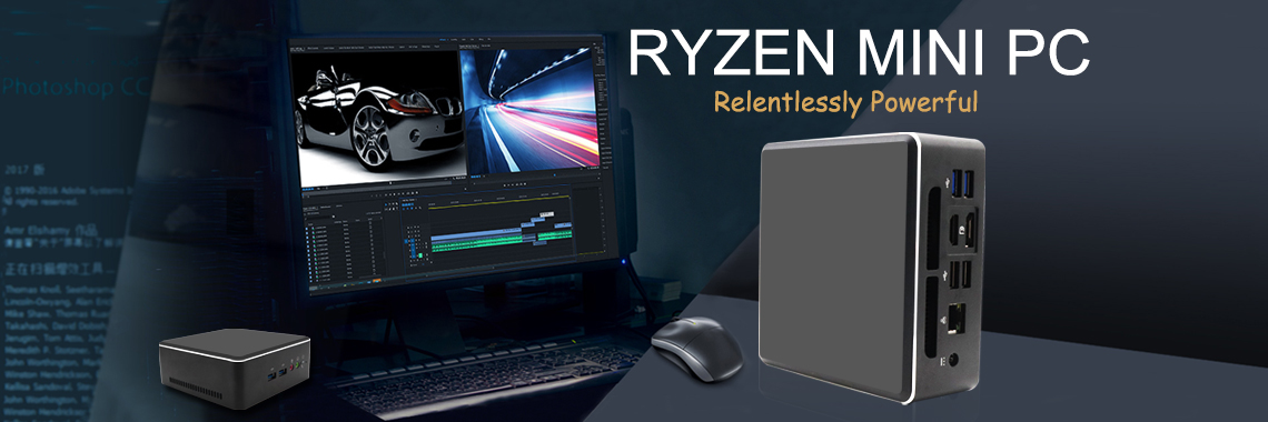 EGSMTPC AMD Mini PC Ryzen 2700U Windows 10 Pro, Mini Computer 16GB DDR4 512GB(图2)