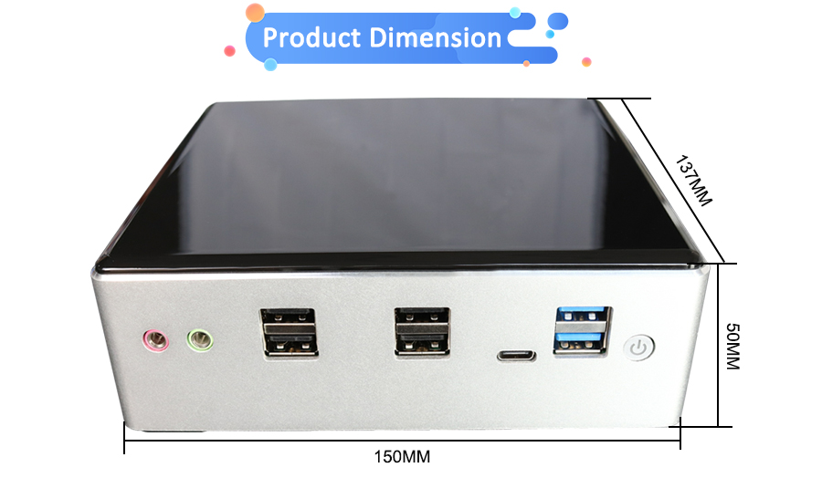 Intel Mini PC, Egsmtpc Small Fan Computer V310 with 8TH GEN Core i5-8250U, Windows 10 Pro(图16)