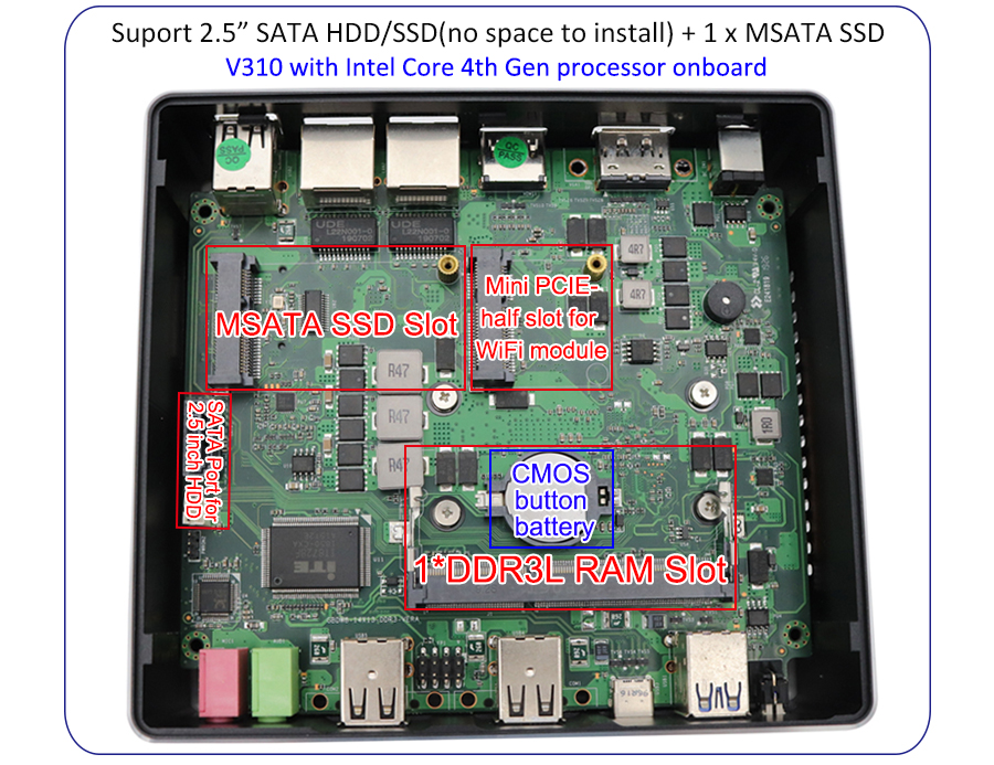 Intel Mini PC, Egsmtpc Small Fan Computer V310 with 8TH GEN Core i5-8250U, Windows 10 Pro(图22)