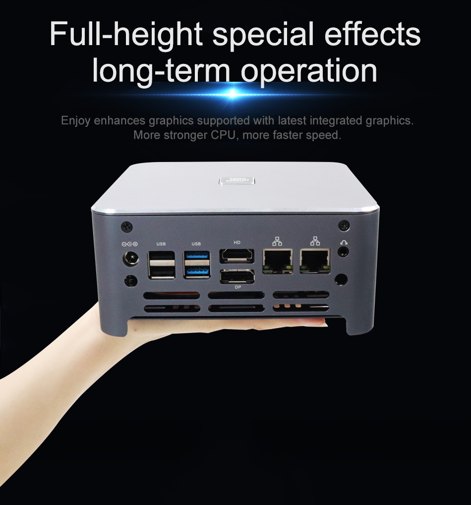 EGSMTPC Mini PC Windows 9 Intel i9 9880H 8 Core 16 Threads 2*DDR4 2*M.2 NVME 2*Lan(图9)