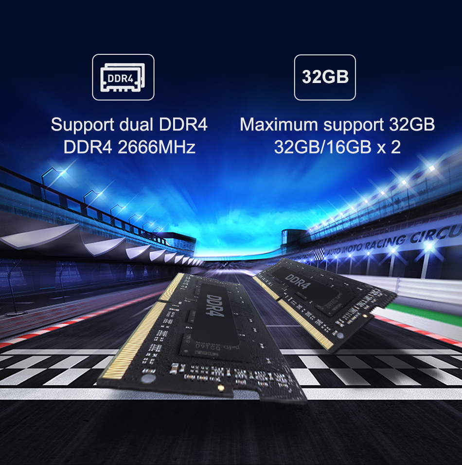 EGSMTPC Mini PC Windows 9 Intel i9 9880H 8 Core 16 Threads 2*DDR4 2*M.2 NVME 2*Lan(图8)