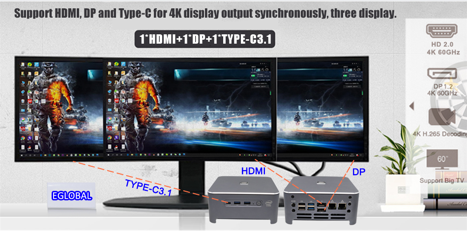 EGSMTPC Mini PC Windows 9 Intel i9 9880H 8 Core 16 Threads 2*DDR4 2*M.2 NVME 2*Lan(图10)