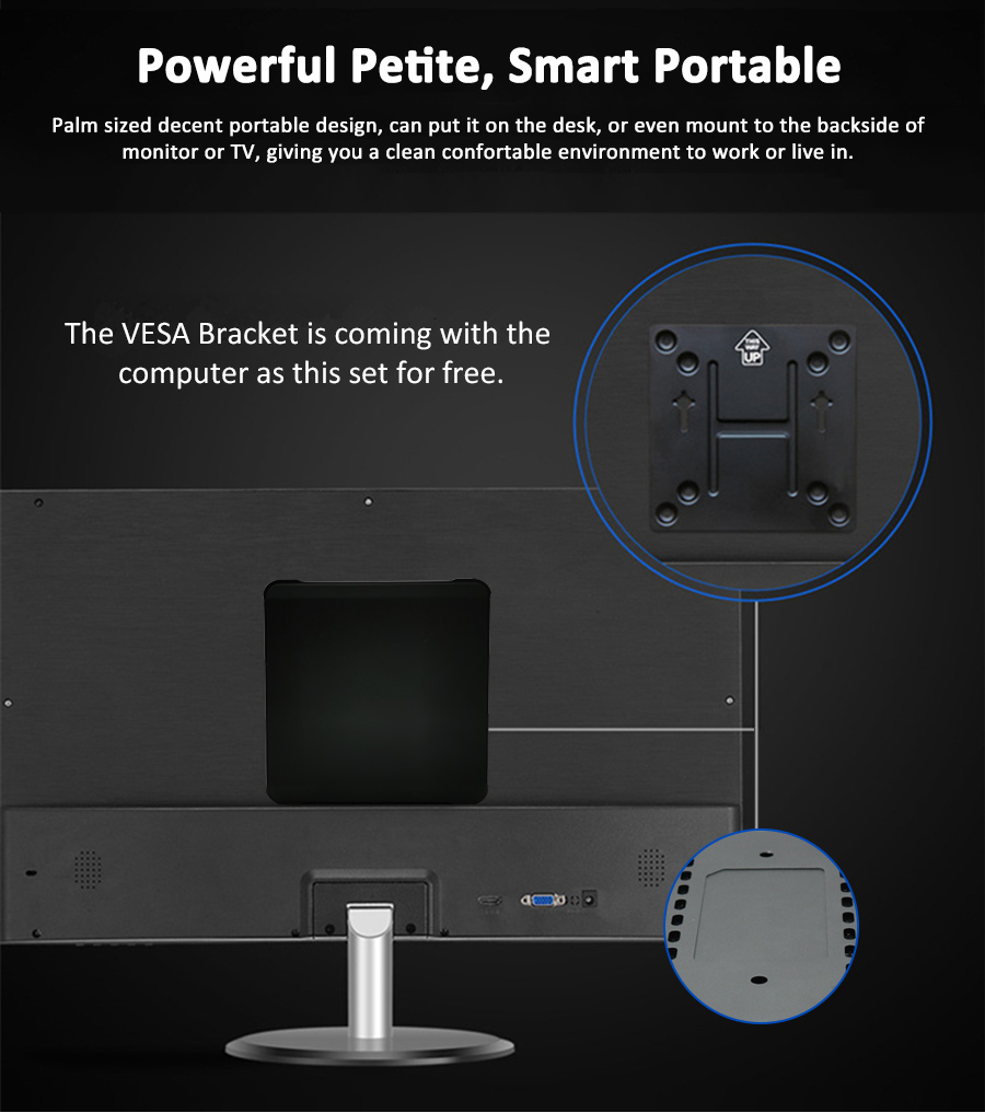 EGSMTPC 8th Gen Mini PC Intel Core I5 8265U Quad Core NUC Computer 2*DDR4 M.2 NVMe Win 10 Pro 4K(图22)