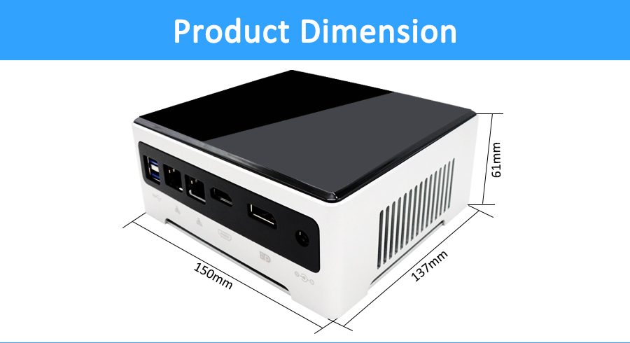 Intel Fan Mini PC, Egsmtpc Powerful Desktop Computer with Intel 10th Gen i5-1035G4 4 Cores CPU(图17)