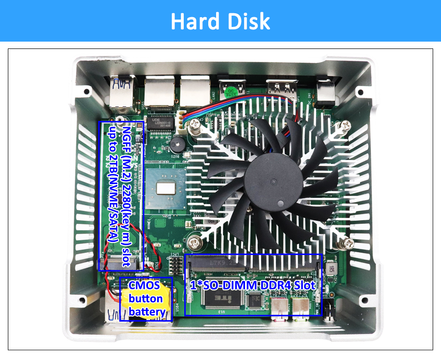 Intel Fan Mini PC, Egsmtpc Powerful Desktop Computer with Intel 10th Gen i5-1035G4 4 Cores CPU(图23)