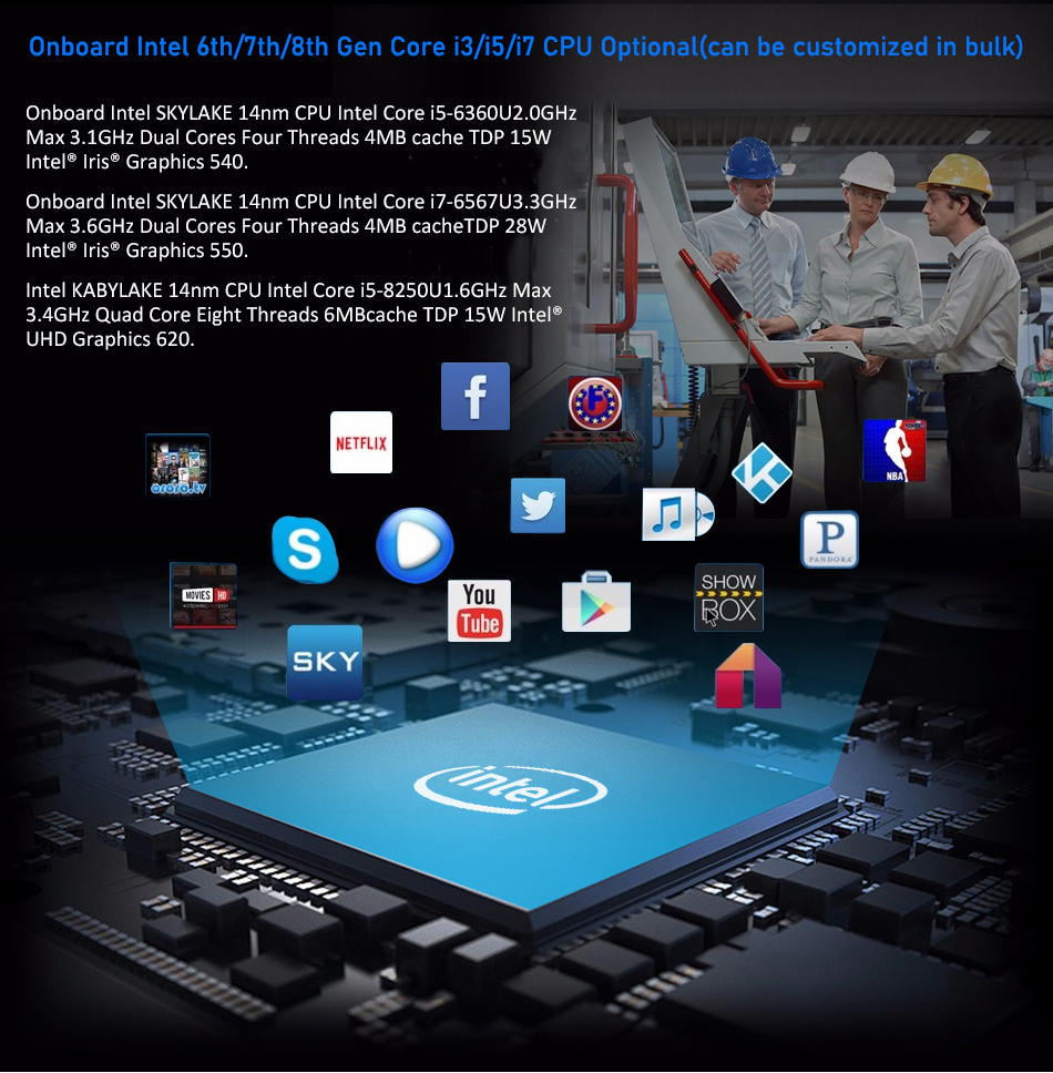 EGSMTPC Industrial Computer Intel Core i5 8250U DDR4 Desktop Mini PC 4 RS232/422/485 COM(图6)
