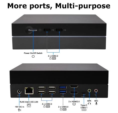 Smooth 3A, performance comparable to desktop PC, EGSMTPC F8 mini pc(图4)