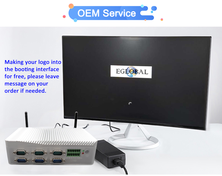 EGSMTPC Functional Mini PC Intel Core I3 6157U 2LAN 6COM 2Displays Fanless PC(图4)
