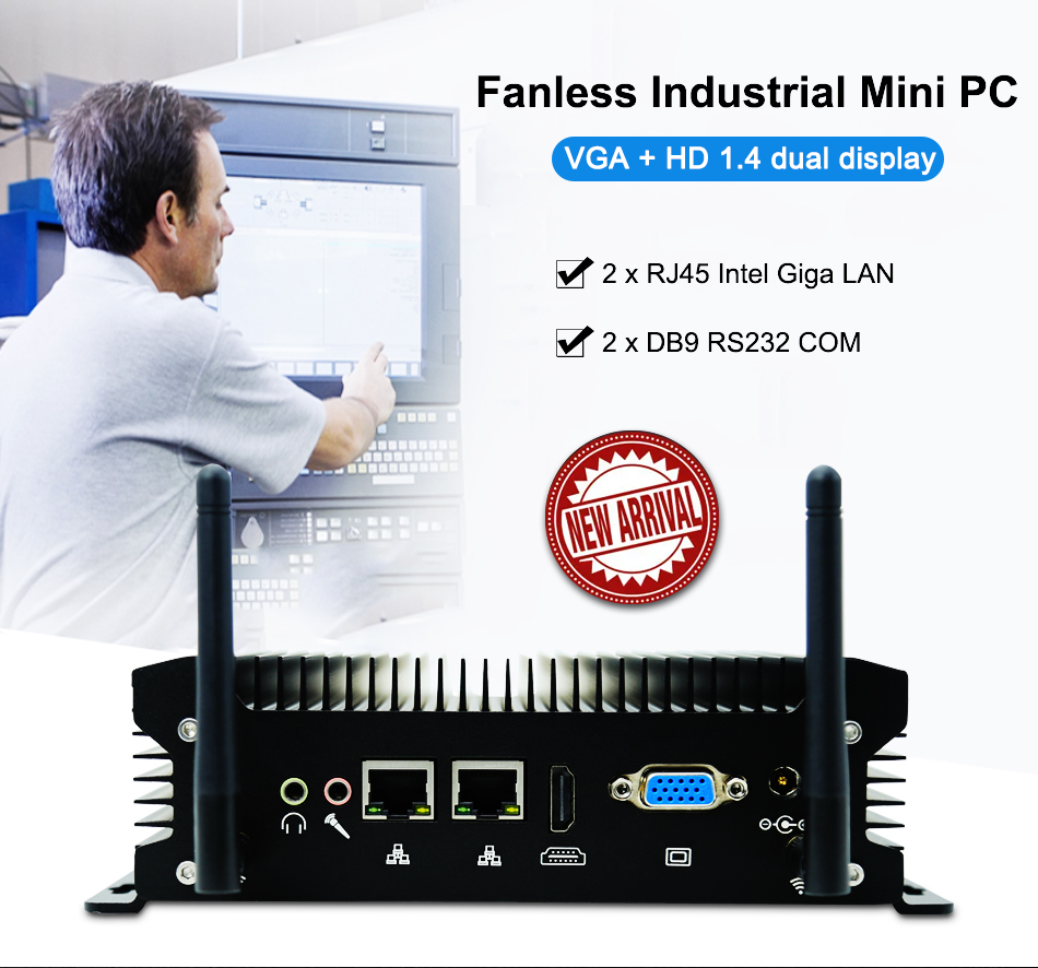 EGSMTPC Multifunctional Mini PC Intel Core I5 4278U I7 4578U 2LAN 2COM VGA HD Industrial Fanless PC(图4)