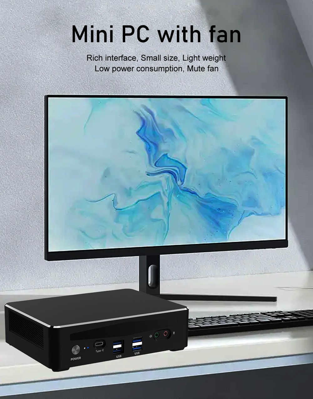 EGSMTPC High-Performance Mini PC Intel Core I5-1240P I7-12700H I9-12900H Dual Lan 2HDMI DP Fan PC(图4)