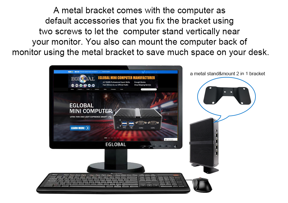  EGSMTPC Mini PC M3 Celeron J1900 4 Lan Port Promotion(图1)