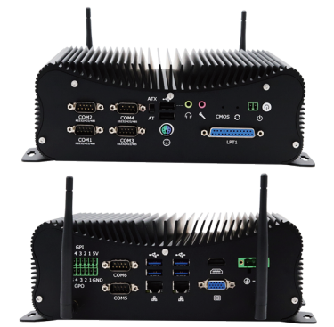 EGSMTPC Powerful Performance Mini PC Intel Core i5-7267U  2LAN 6COM 6USB Industrual Fanless PC(图1)
