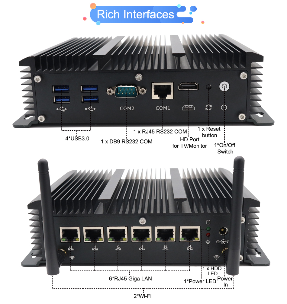 EGSMTPC Rugged  Intel Core i3-7130U/ i5-7360U best Industrial Fanless mini p(图3)