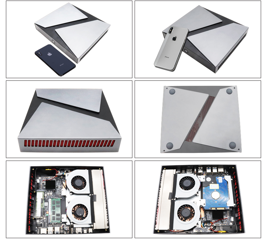 EGSMTPC Intel i9-10880H 2*DDR4 MAX64GB support HD DP Type-c display low-cost mini desktop pc(图4)
