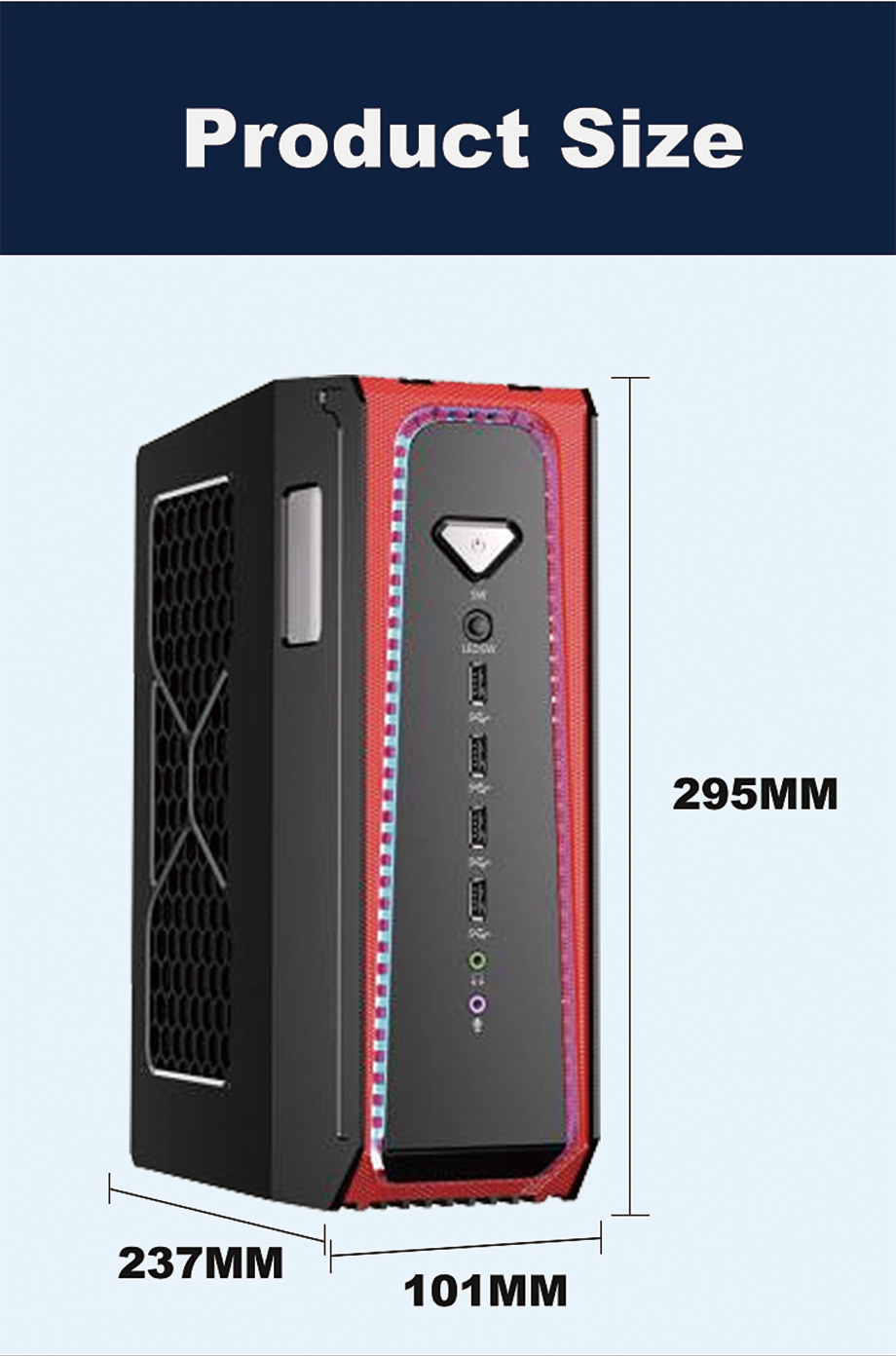 EGSMTPC High-performance Intel I3th/14th Cpu RTX 4060/4070 Discrete card water-cooled mini gaming pc(图4)