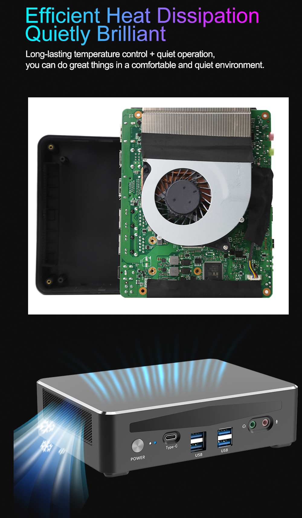  EGSMTPC Intel I5 12Gen support Thunderbolt4 3 display ports best commercial mini PC(图12)