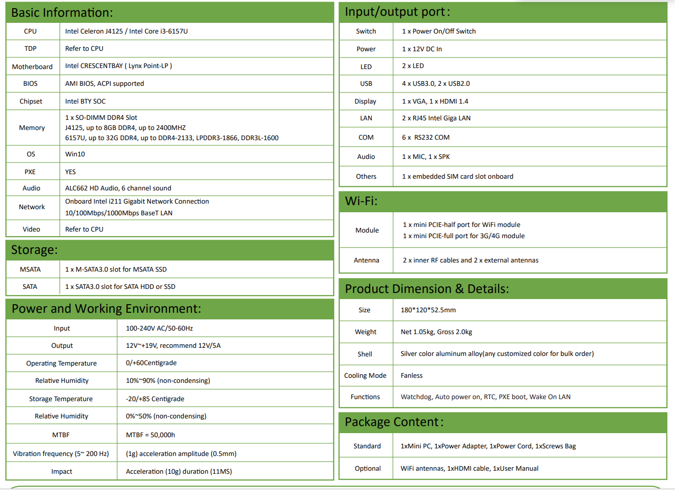 EGSMTPC Functional Mini PC  Intel Celeron J4125 2LAN 6COM 2Displays Fanless PC(图2)