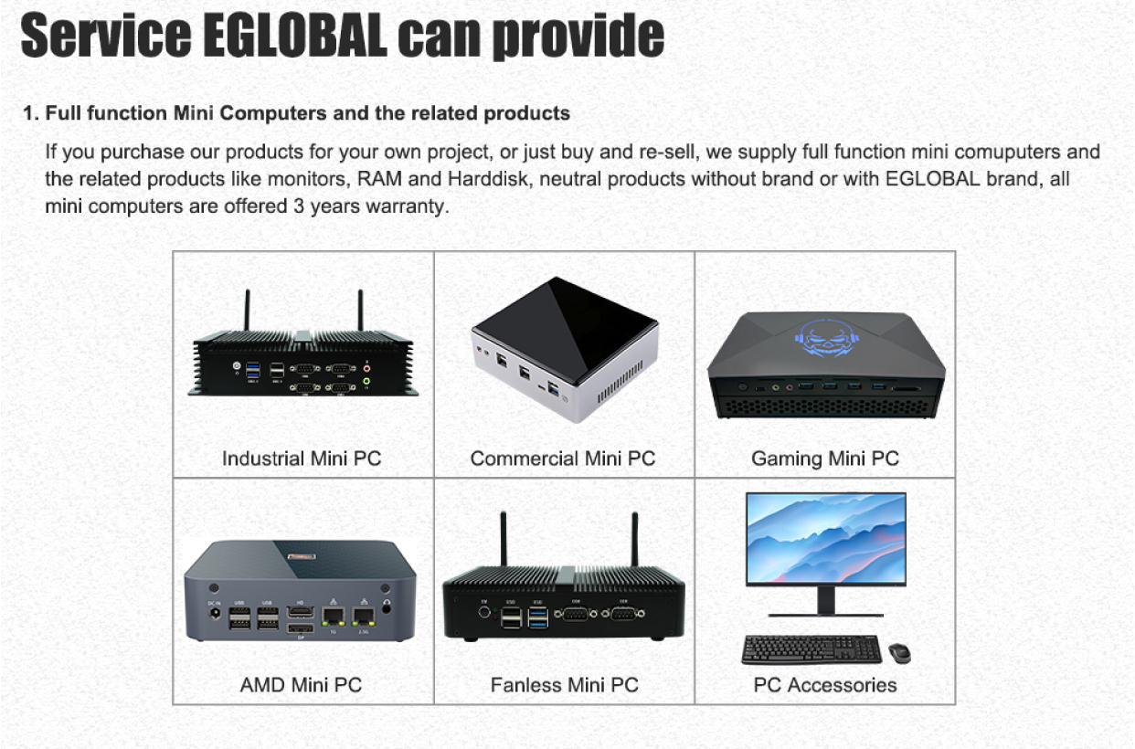 EGLOBAL M3-J5005L4 Fanless Mini PC Intel J5005 4*i225 2.5G LAN RS232 4K HD(图9)