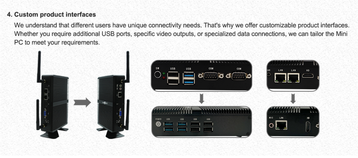 EGLOBAL M3-J5005L4 Fanless Mini PC Intel J5005 4*i225 2.5G LAN RS232 4K HD(图12)