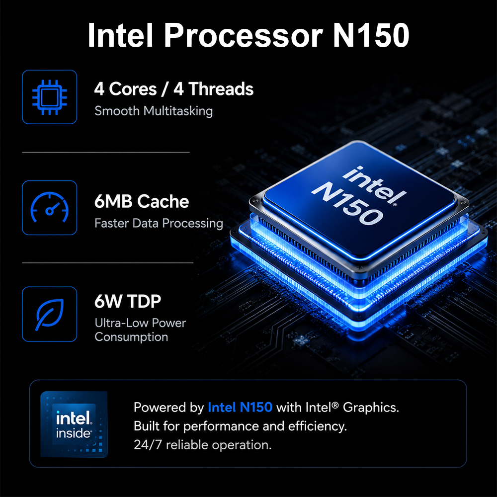 EGSMTPC Mini PC M8A-N150C Intel N150 2 Gigabit LAN 2 RS232 Triple 4K Display WIFI(图3) EGSMTPC Mini PC M8A-N150C Intel N150 2 Gigabit LAN 2 RS232 Triple 4K Display WIFI(图3)